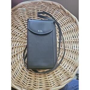 The Original STL Cross Body Clutch Wallet Black Pre Owned Phone Pocket